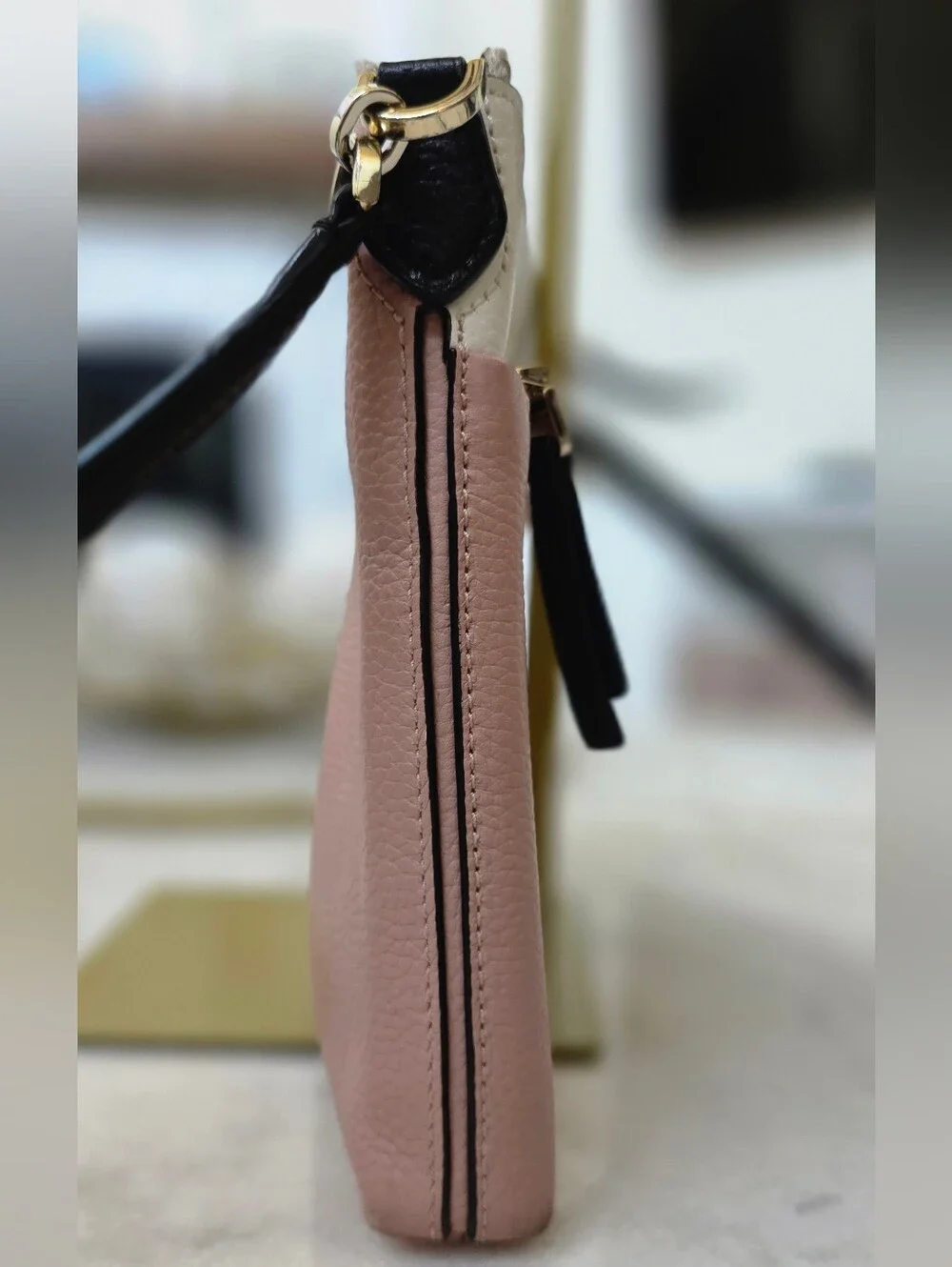 Kate Spade New York Polly Medium Crossbody in Pink and Cream Colorblock